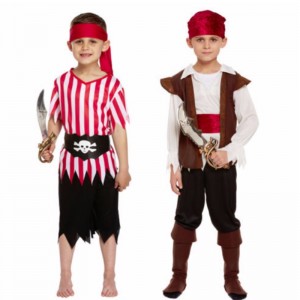 Děti pirát kostým chlapci karibské knihy týden den luxusní šaty oblečení halloween