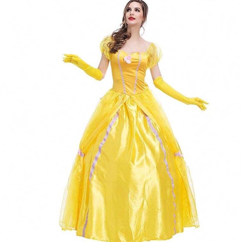 Cosplay belle princezna šaty dámské šaty pro krásu a bestie ženské párty kostýmy oblečení