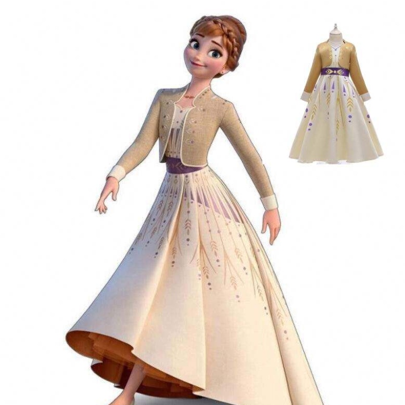 Film 2 Princezna Elsa a Anna Baby Girls Cosplay Dress BX1662