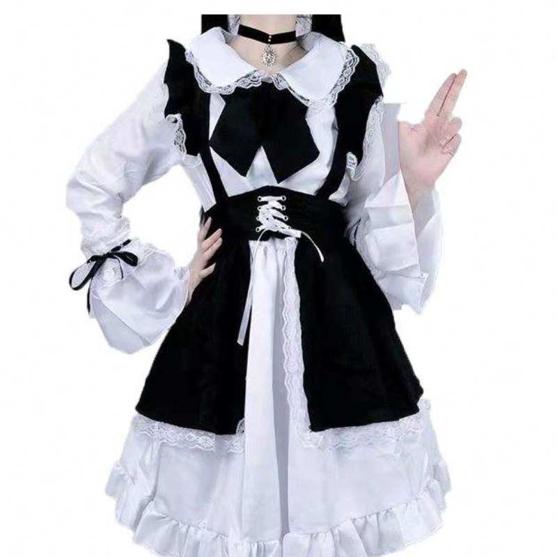 Ženy Maid Outfit Anime šaty černé a bílé zástěry šaty lolita šaty muži kavárna kostým cosplay kostým