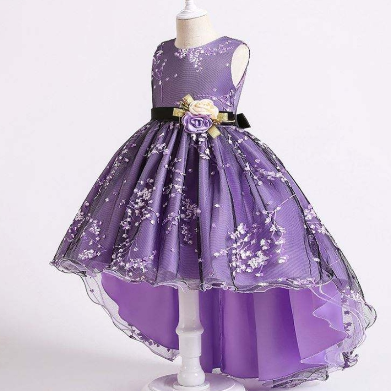 Baige Children Dress Girls Bow Bow Svatební šaty koncové západní partynosit formální princeznu dívka \\\\\'s šaty 2153