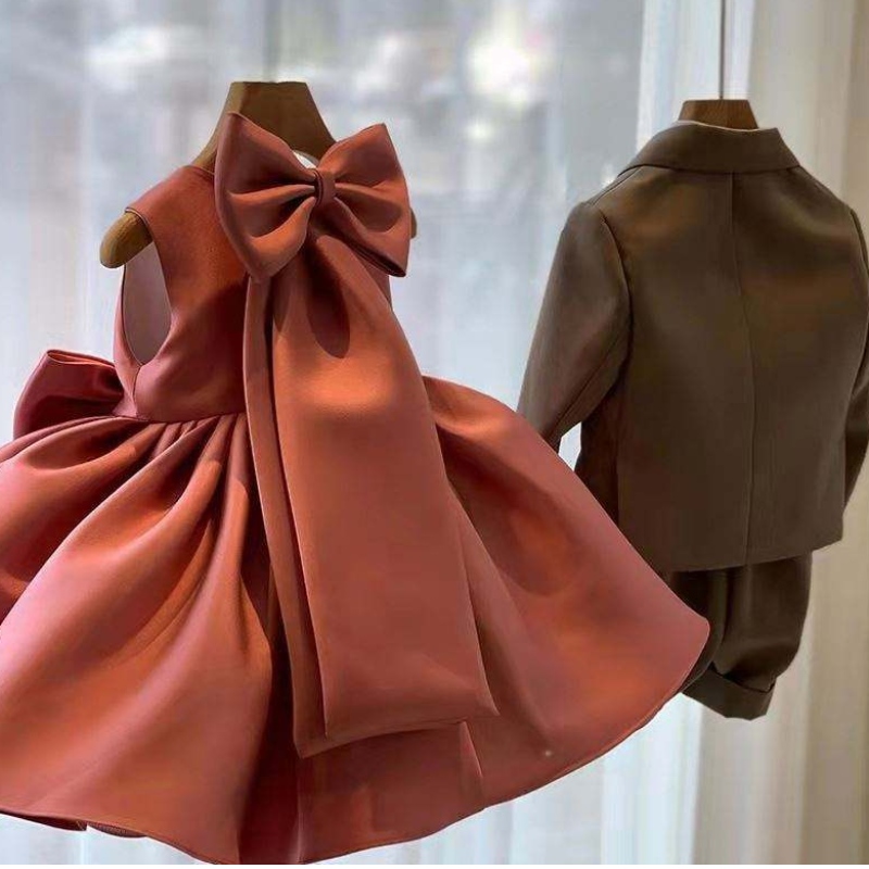 Baigenové design dívky šaty letní holčička princezna party bow děti formální šaty děti prom oblečení