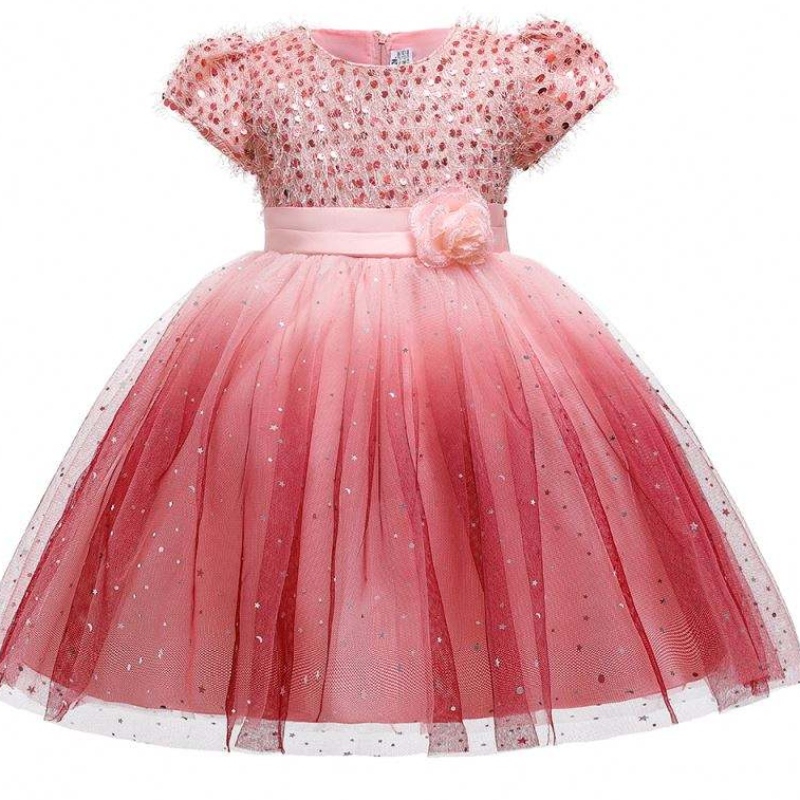 Baige New Design Girls Cake Dress Elegantní večerní formální dětské květinové dívky šaty L5160