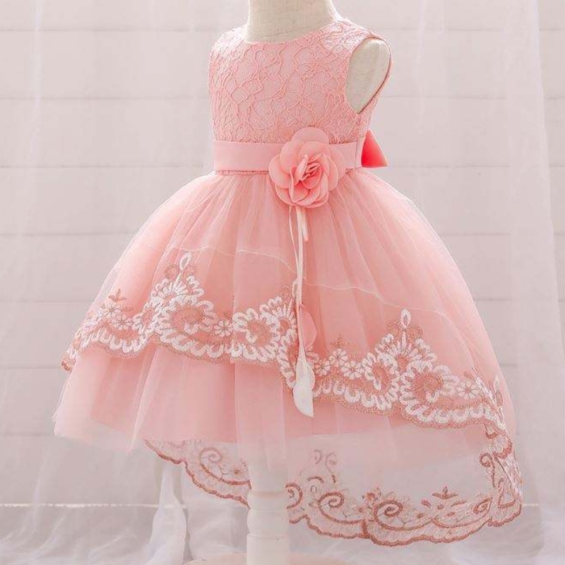 Baige Velkoobchodní batolata dívka oblečenínadýchanénadýchané vrstvené dortové šaty formální aplikační dívka princezna šaty pro děti L1921xzz