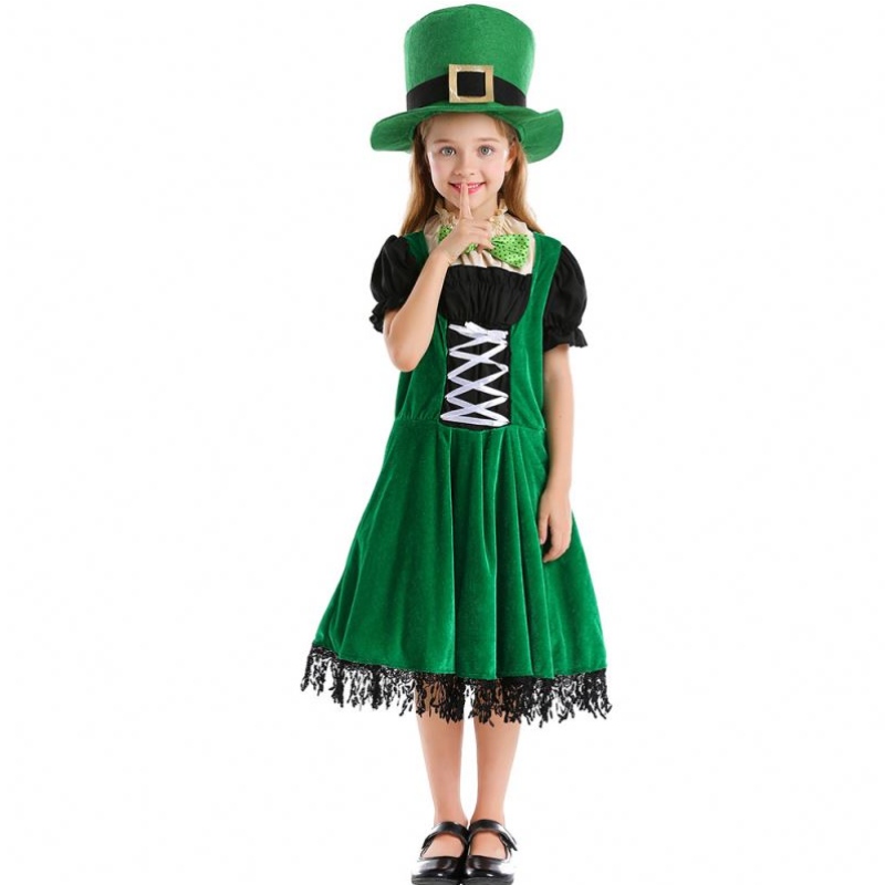 Vysoce kvalitní elf děti cosplay ozdobná party šaty karneval leprechaun St. Patrick \\\\ den Halloween cosplay kostým