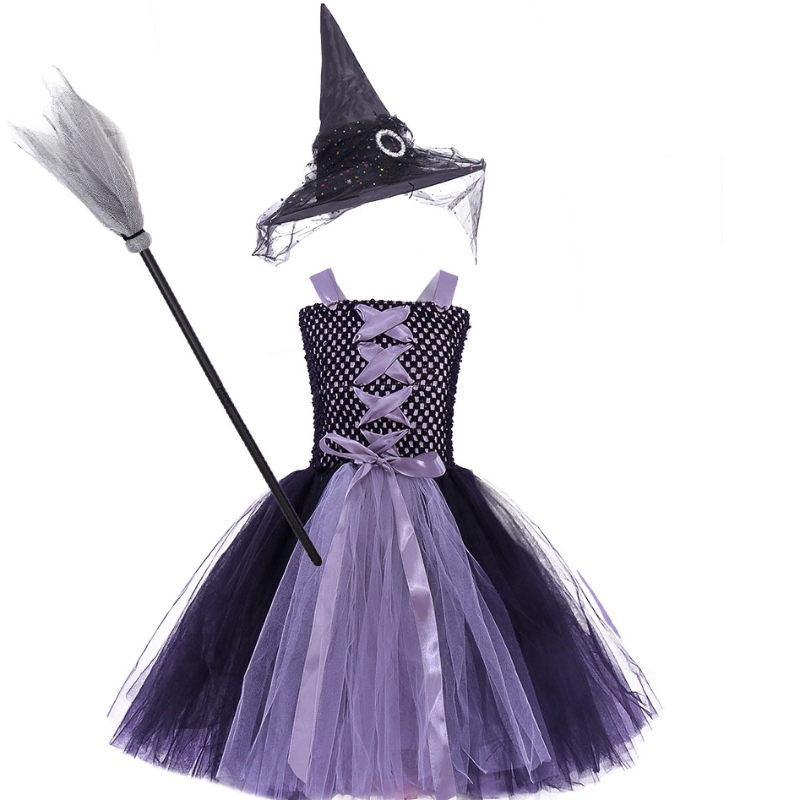 Amazon Hot Seller Novelties Child \\\\\'s Classic Witch Costume šaty a klobouk x-xxl